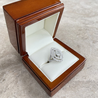 18CT White Gold Marquise Diamond Ring