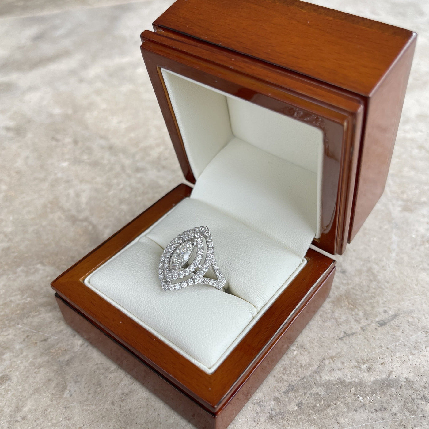 18CT White Gold Marquise Diamond Ring