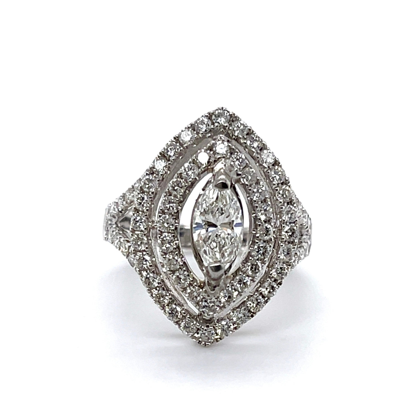 18CT White Gold Marquise Diamond Ring