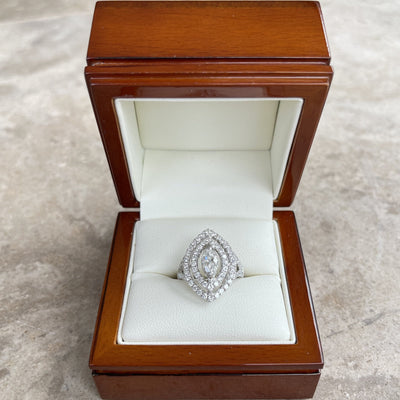 18CT White Gold Marquise Diamond Ring