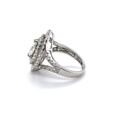 18CT White Gold Marquise Diamond Ring