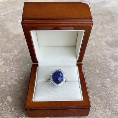 18CT White Gold Opal and Diamond Ring