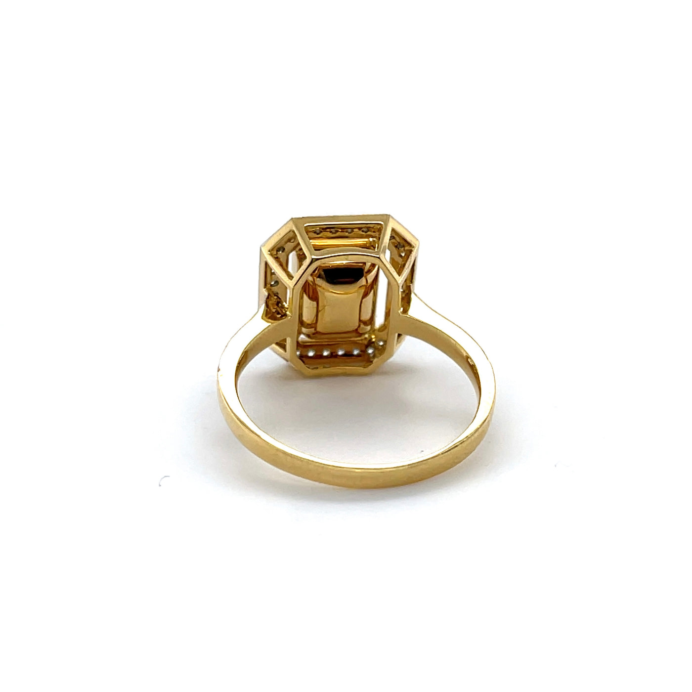 18CT Yellow Gold Colombian Emerald and Diamond ring