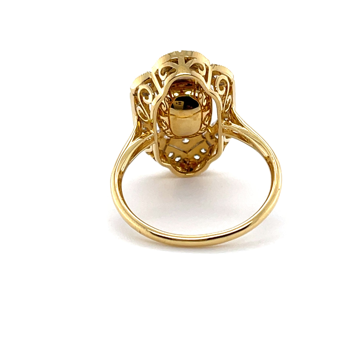 18CT Yellow Gold Emerald and Diamond Ring