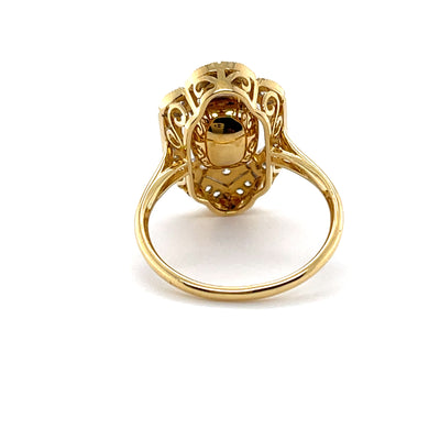 18CT Yellow Gold Emerald and Diamond Ring