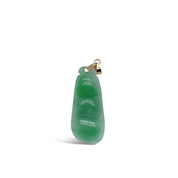 18CT Yellow Gold Jade Pendant