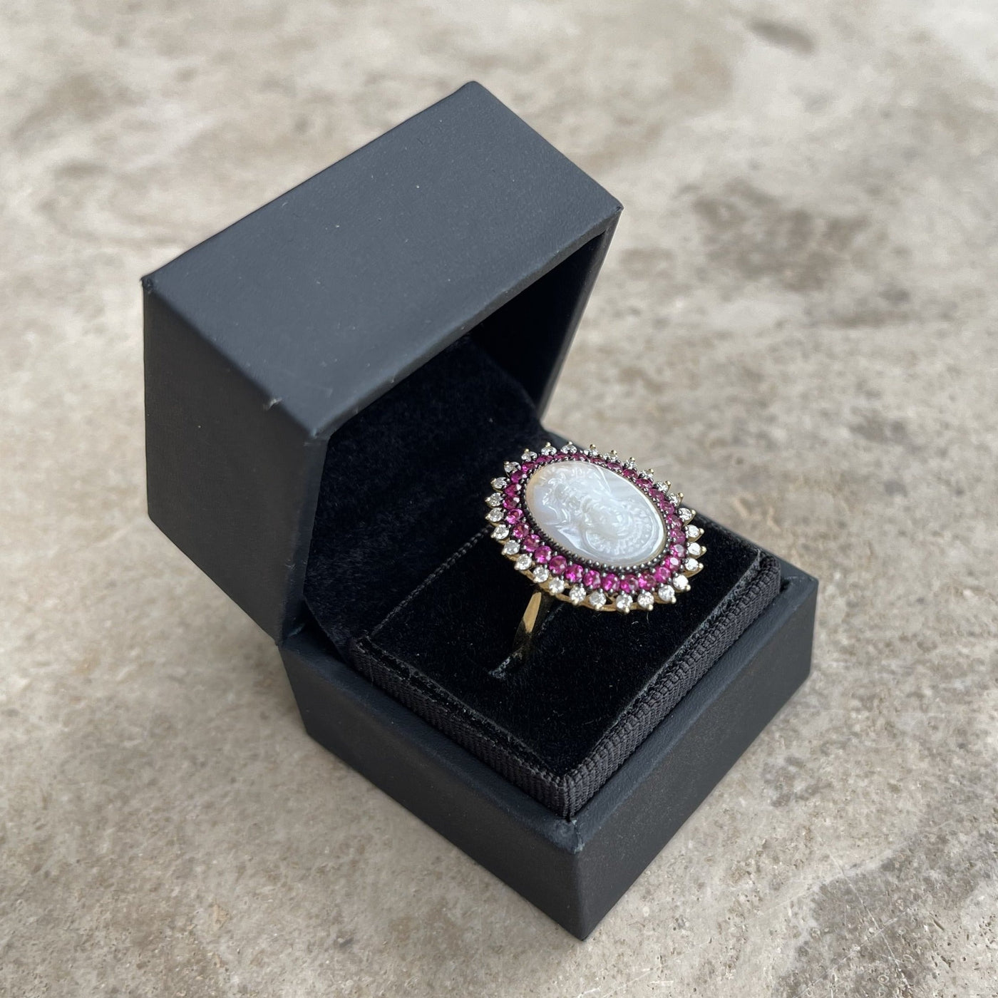 18CT Yellow Gold Ruby and Diamond Ring