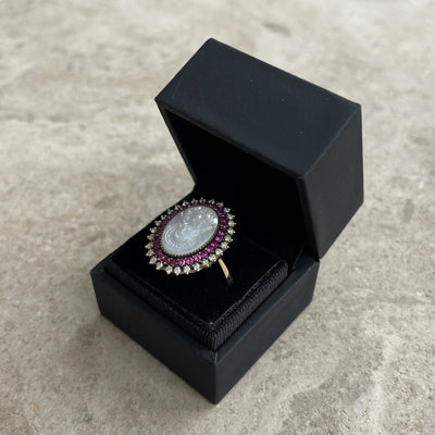 18CT Yellow Gold Ruby and Diamond Ring
