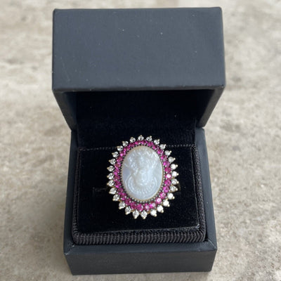 18CT Yellow Gold Ruby and Diamond Ring