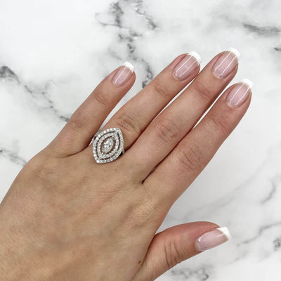18CT White Gold Marquise Diamond Ring