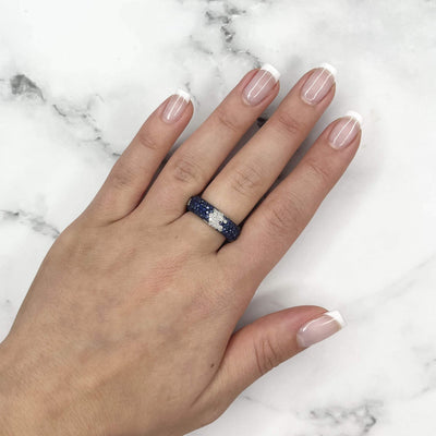 18CT White Gold Sapphire and Diamond Eternity Ring