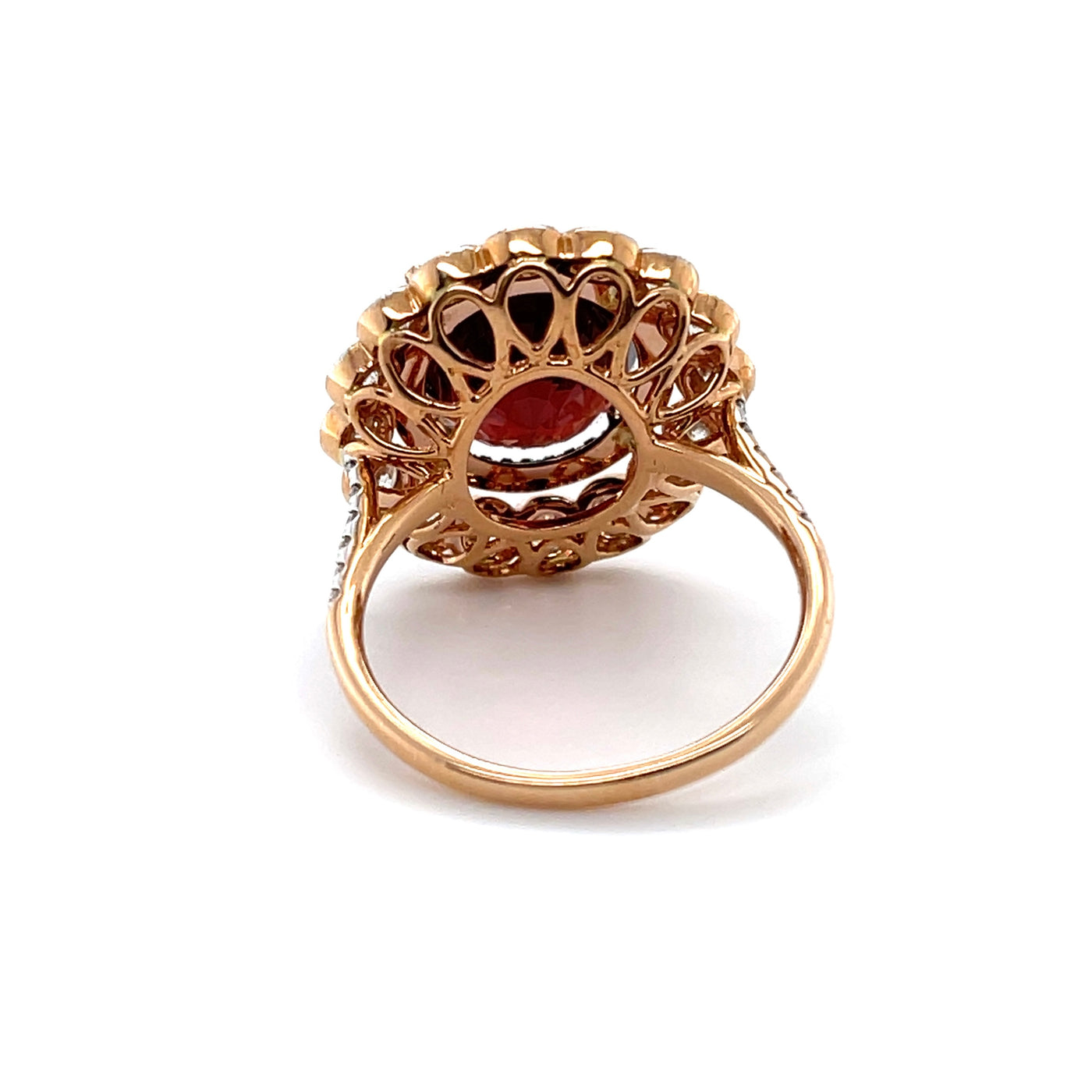 18CT rose gold Burma Myannar Spinel and diamond ring (AIGS CERTIFIED)
