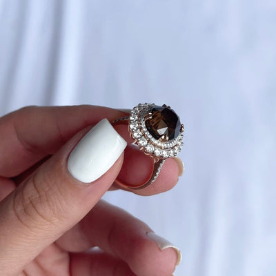 18CT rose gold Chrysoberyl (Natural Alexandrite) and diamond ring GIA CERTIFIED
