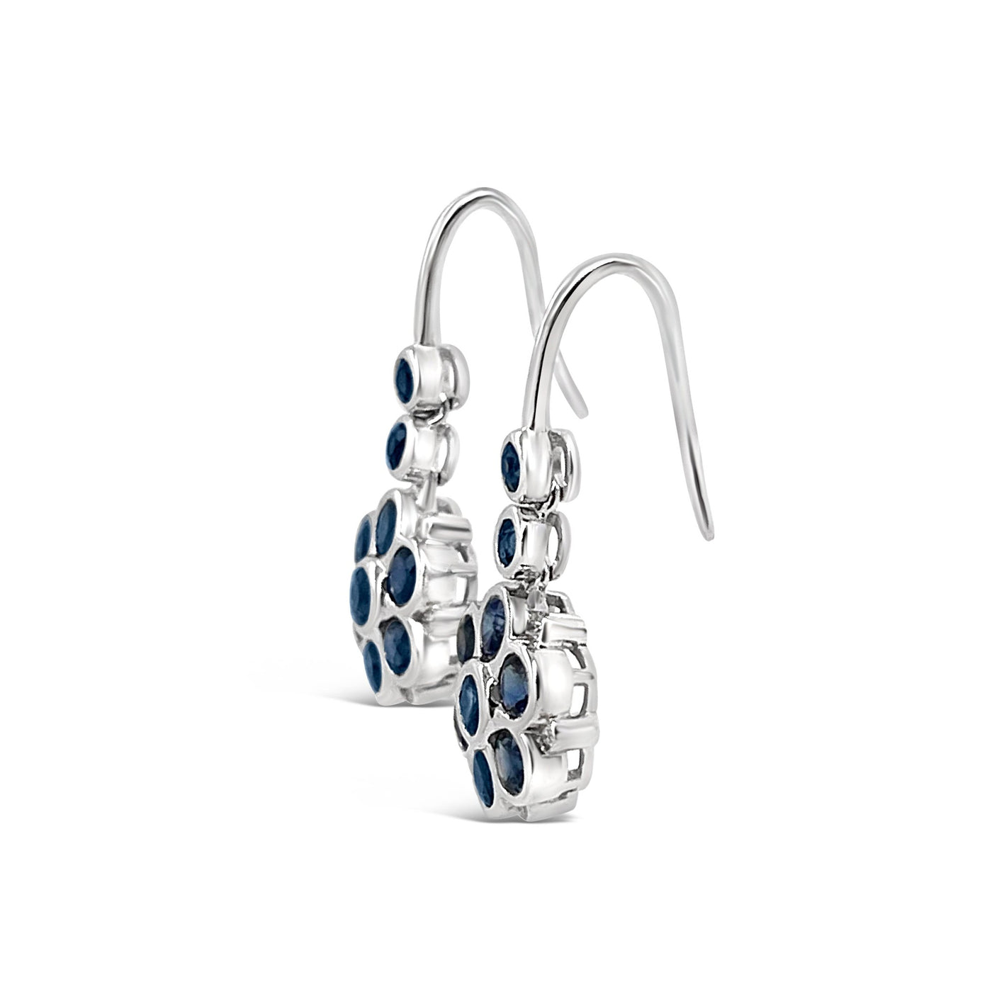 18CT White Gold Sapphire and Diamond Earrings