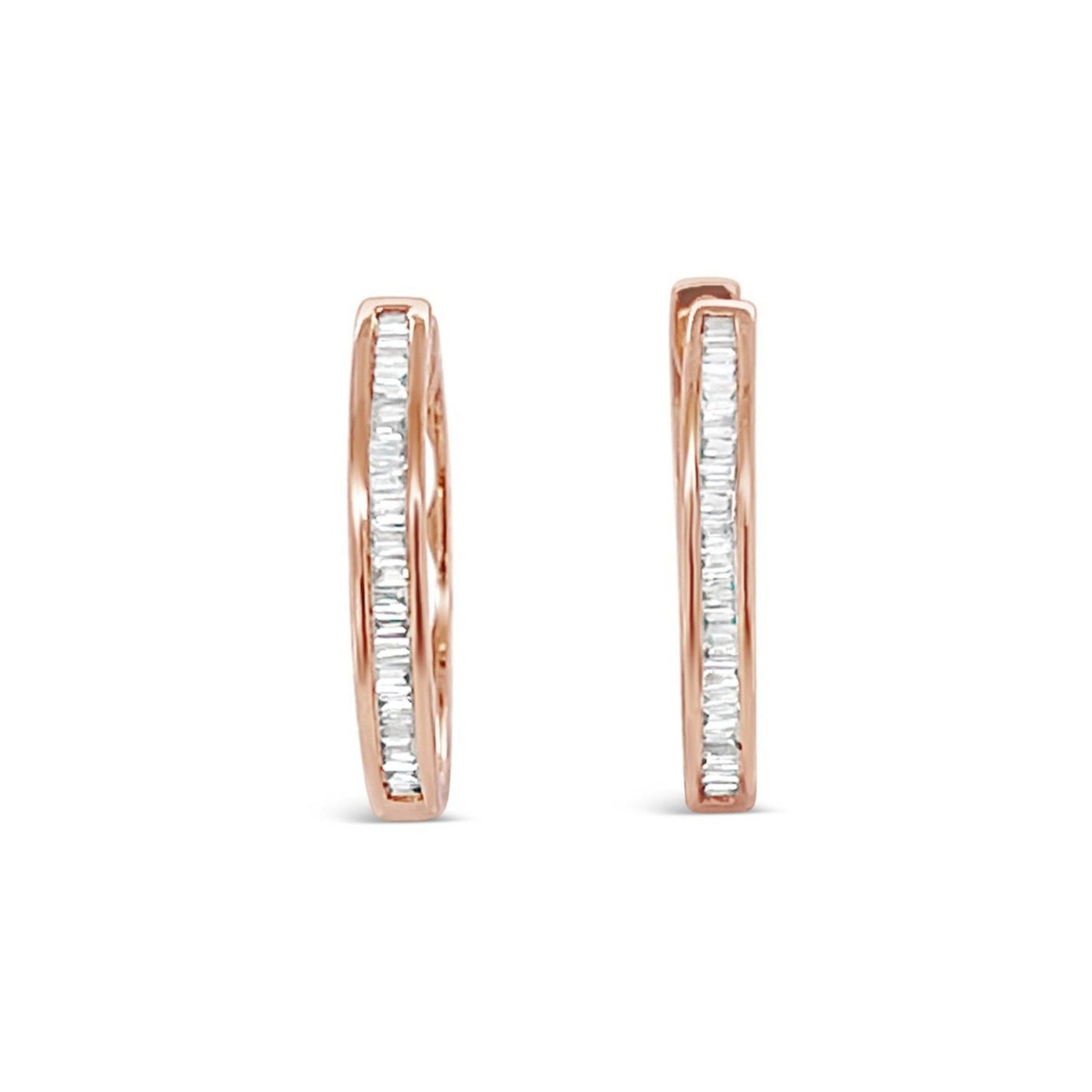 18CT Rose Gold Diamond Earrings
