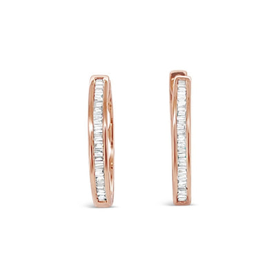 18CT Rose Gold Diamond Earrings