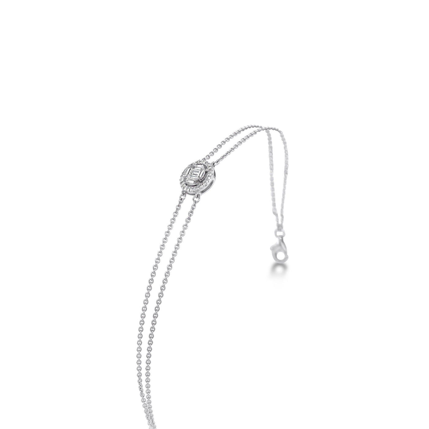 18CT White Gold Diamond Pendant and Bracelet
