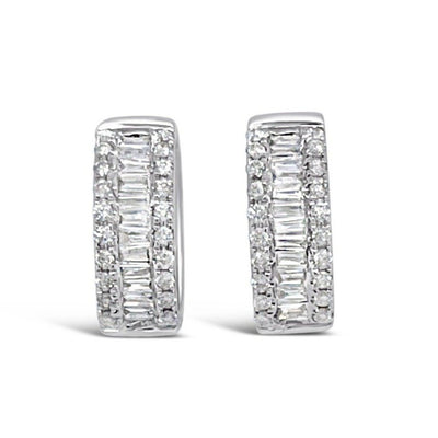 18CT White Gold Diamond Earrings