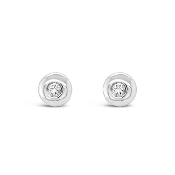 18CT White Gold Diamond Studs
