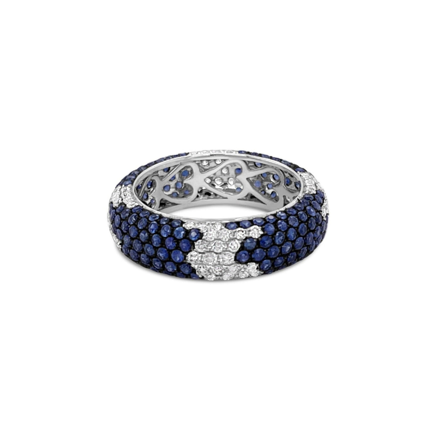 18CT White Gold Sapphire and Diamond Eternity Ring