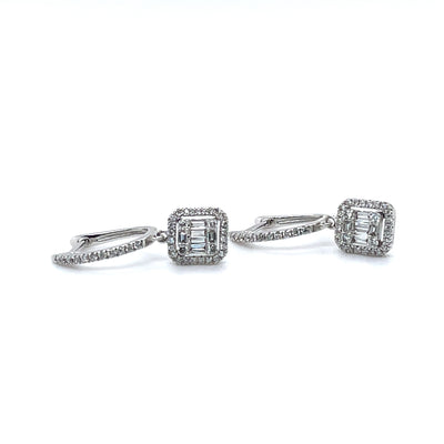 18ct white gold diamond earrings