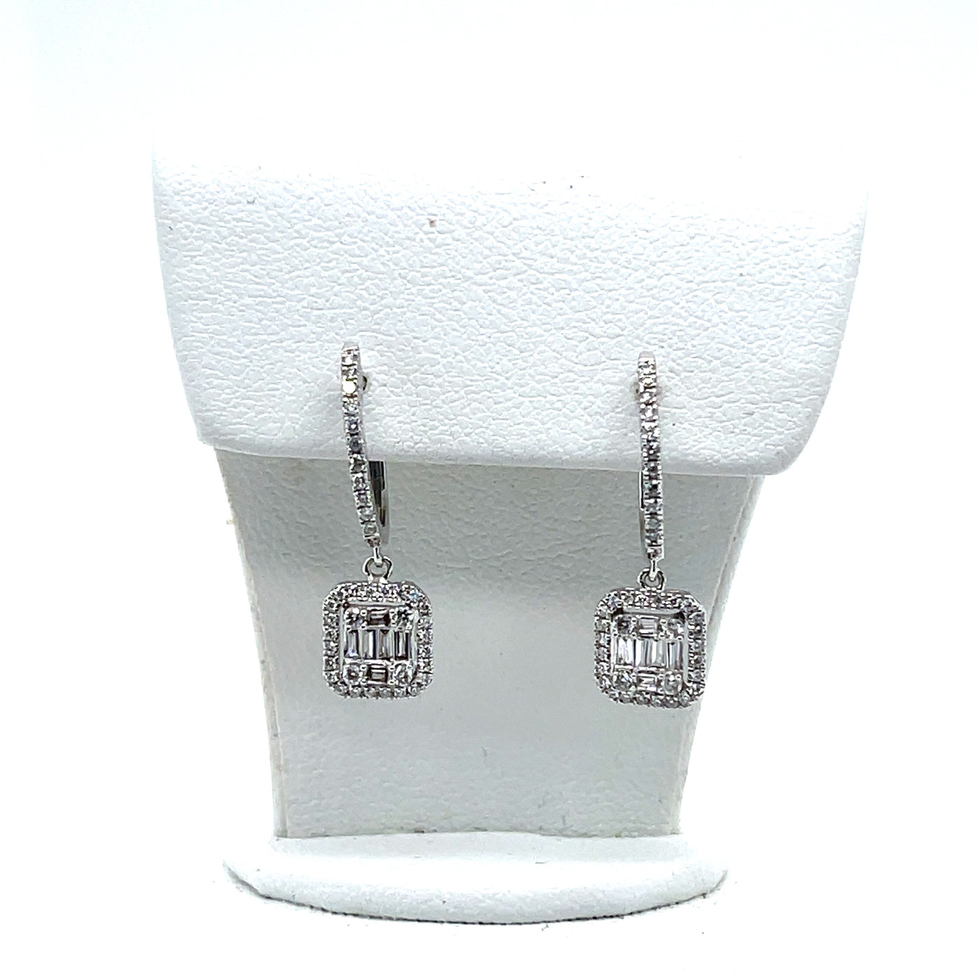 18ct white gold diamond earrings