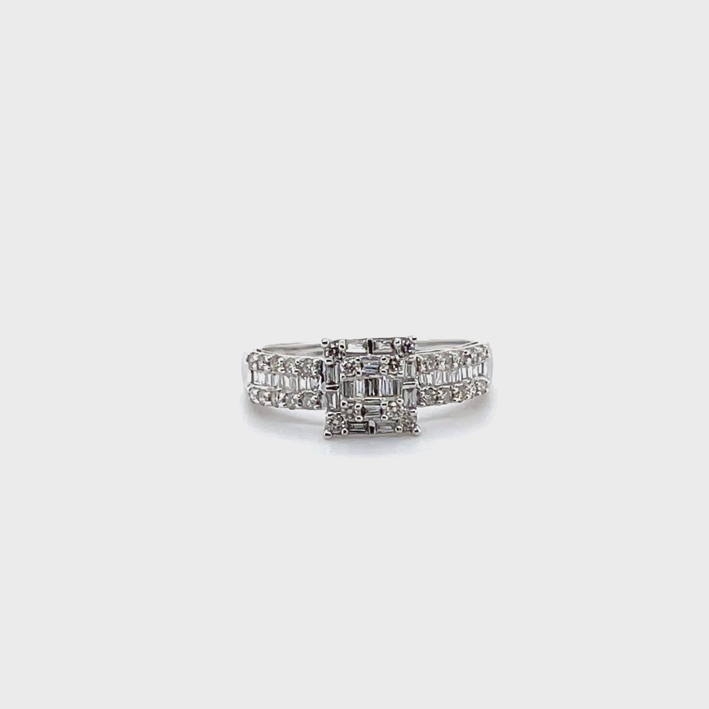 'Evelyn' 18ct white gold diamond ring