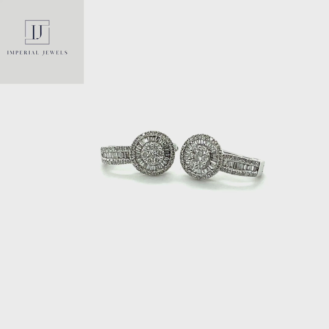 18CT White Gold Diamond Earrings