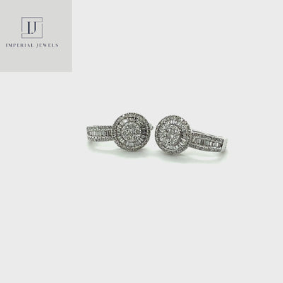18CT White Gold Diamond Earrings