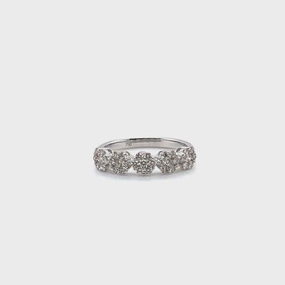 'Mia' 18ct white gold diamond cluster ring