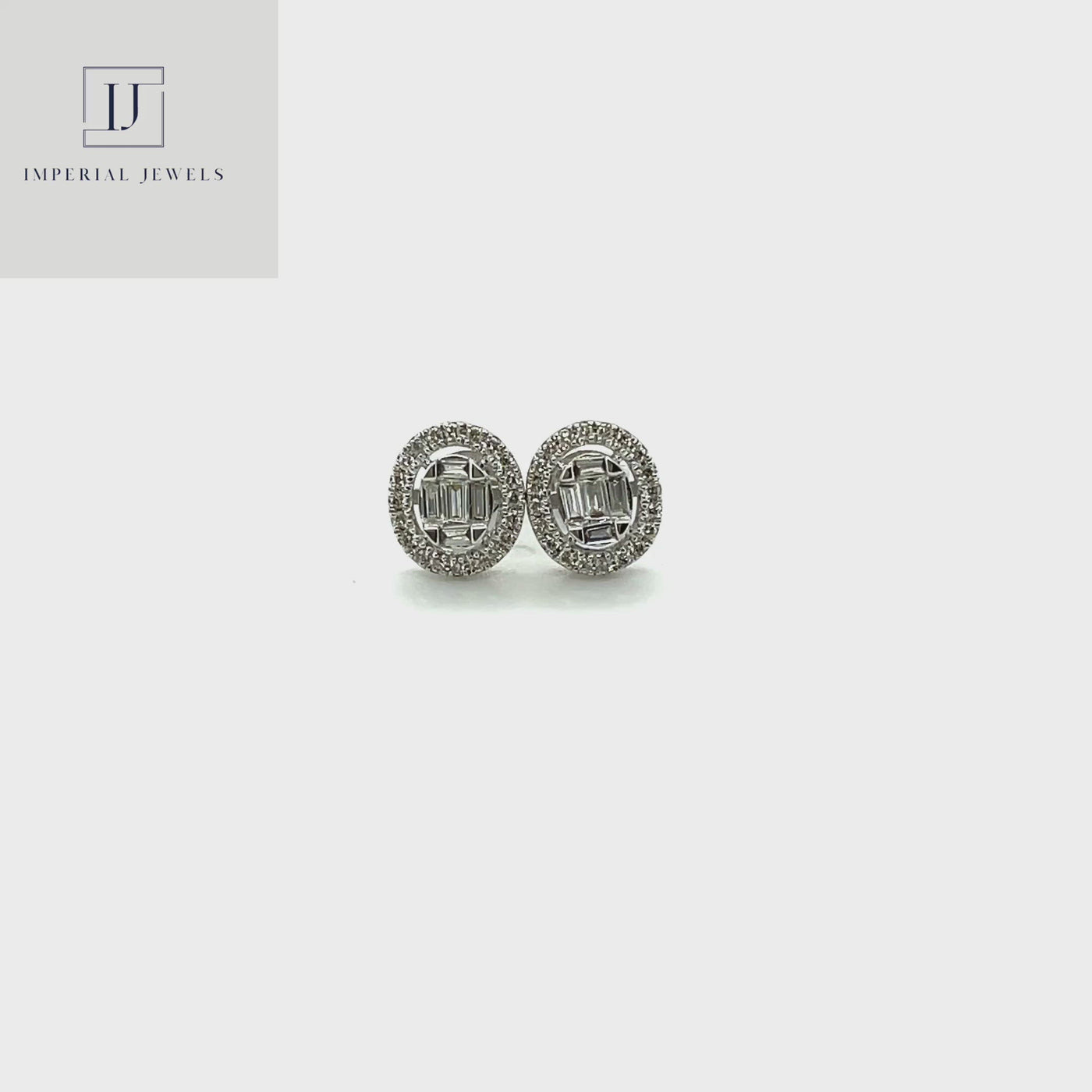 18CT White Gold Diamond Stud Earrings