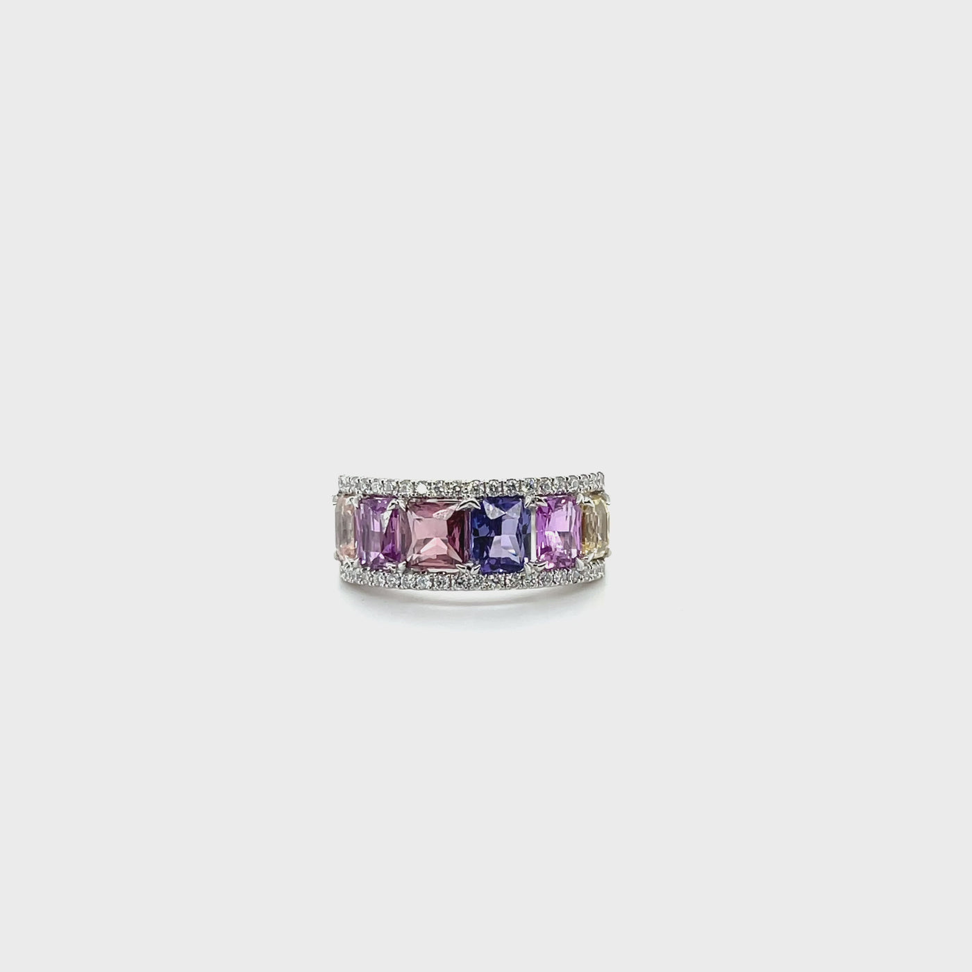 18ct white gold Sapphire and Diamond eternity ring