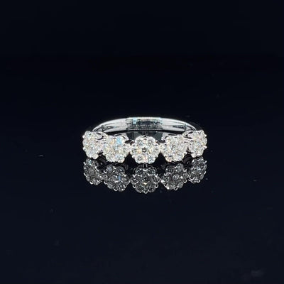 'Mia' 18ct white gold diamond cluster ring