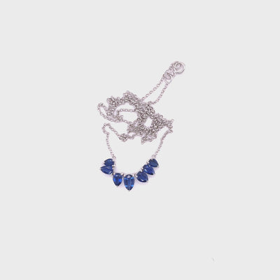 18CT White Gold Kyanite Necklace