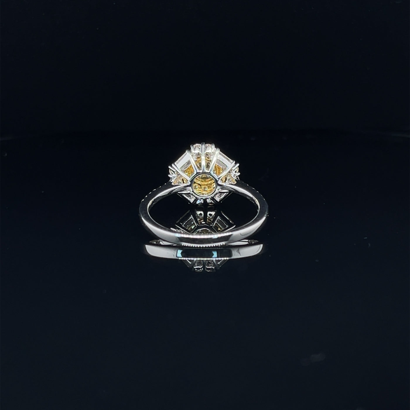 'Amelia' 18CT two tone diamond ring in 18ct white gold