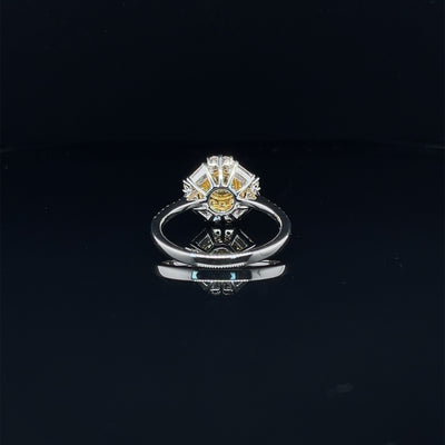 'Amelia' 18CT two tone diamond ring in 18ct white gold