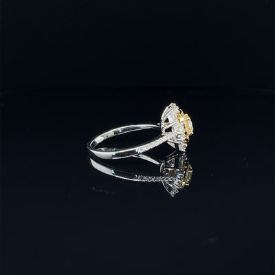 'Amelia' 18CT two tone diamond ring in 18ct white gold
