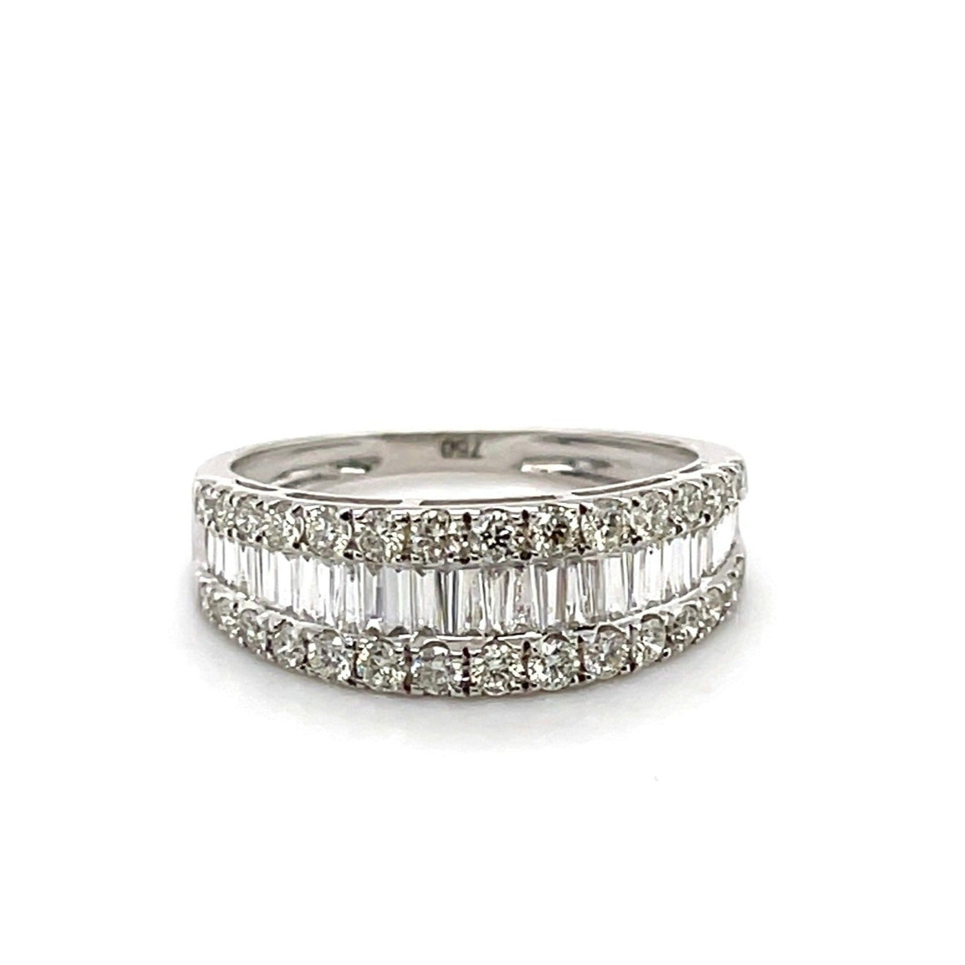 'Amy' 18CT White Gold Diamond Tapered Baguette Ring