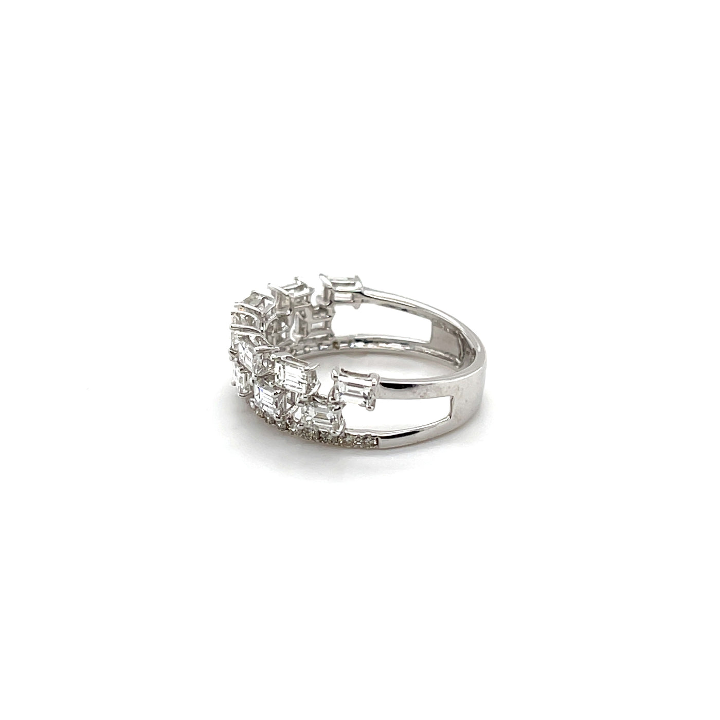'Bela' Emerald cut diamond ring