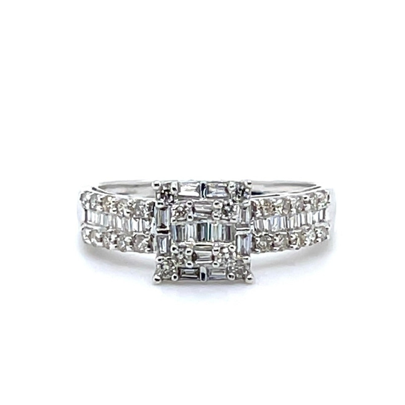 'Evelyn' 18ct white gold diamond ring