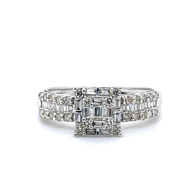'Evelyn' 18ct white gold diamond ring