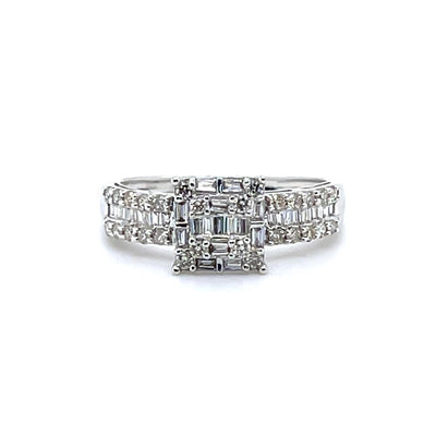 'Evelyn' 18ct white gold diamond ring