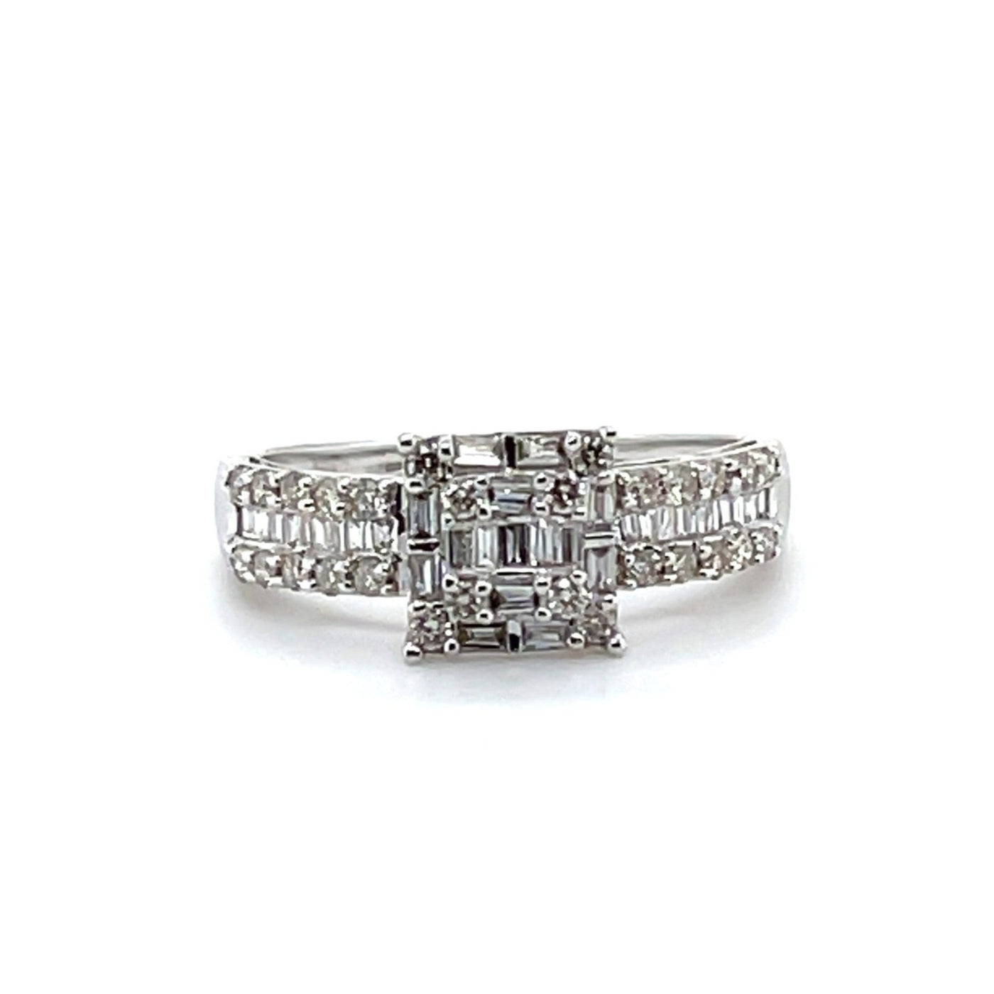 'Evelyn' 18ct white gold diamond ring