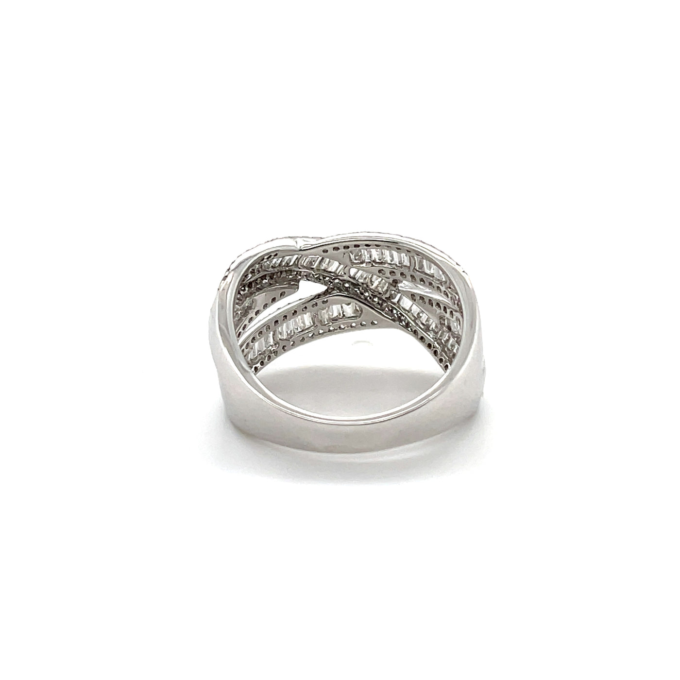 'Hope' 18CT white gold trilogy stack ring