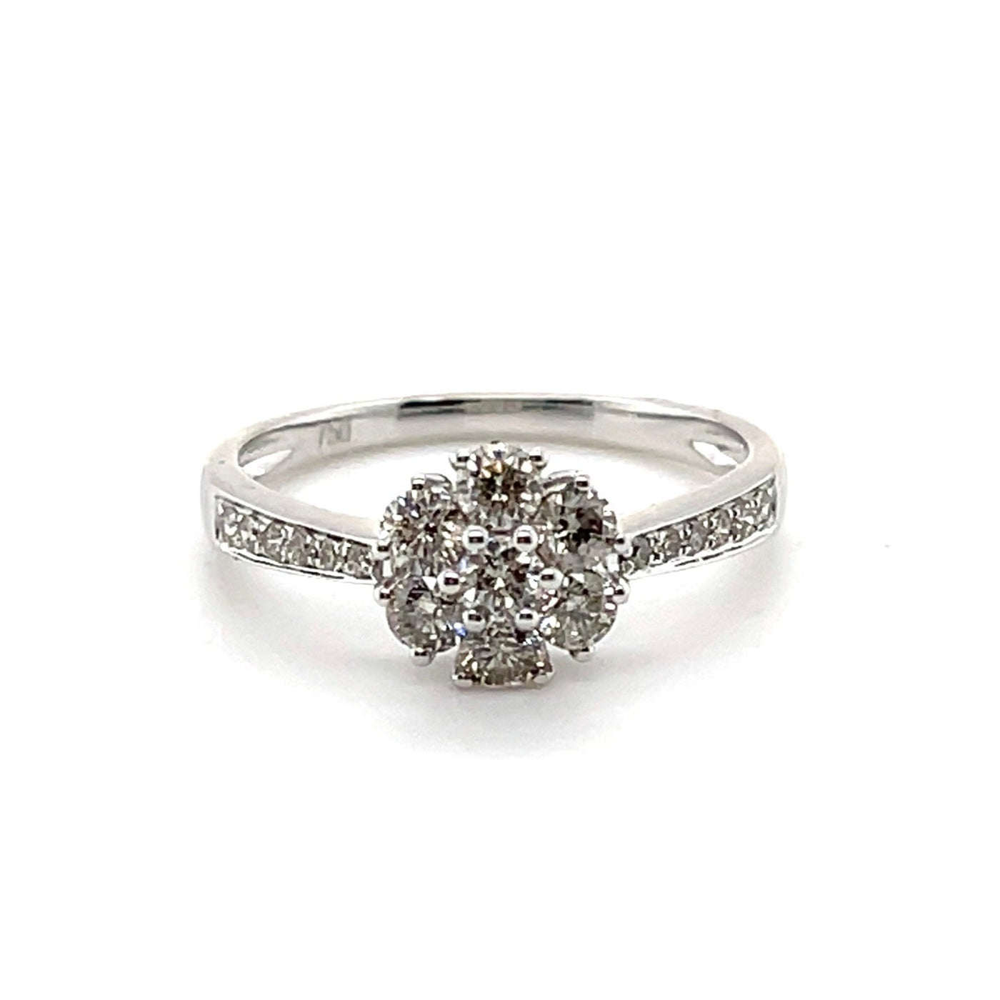 'Madeline' 18CT white gold diamond cluster ring