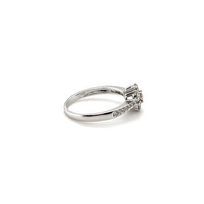 'Madeline' 18CT white gold diamond cluster ring