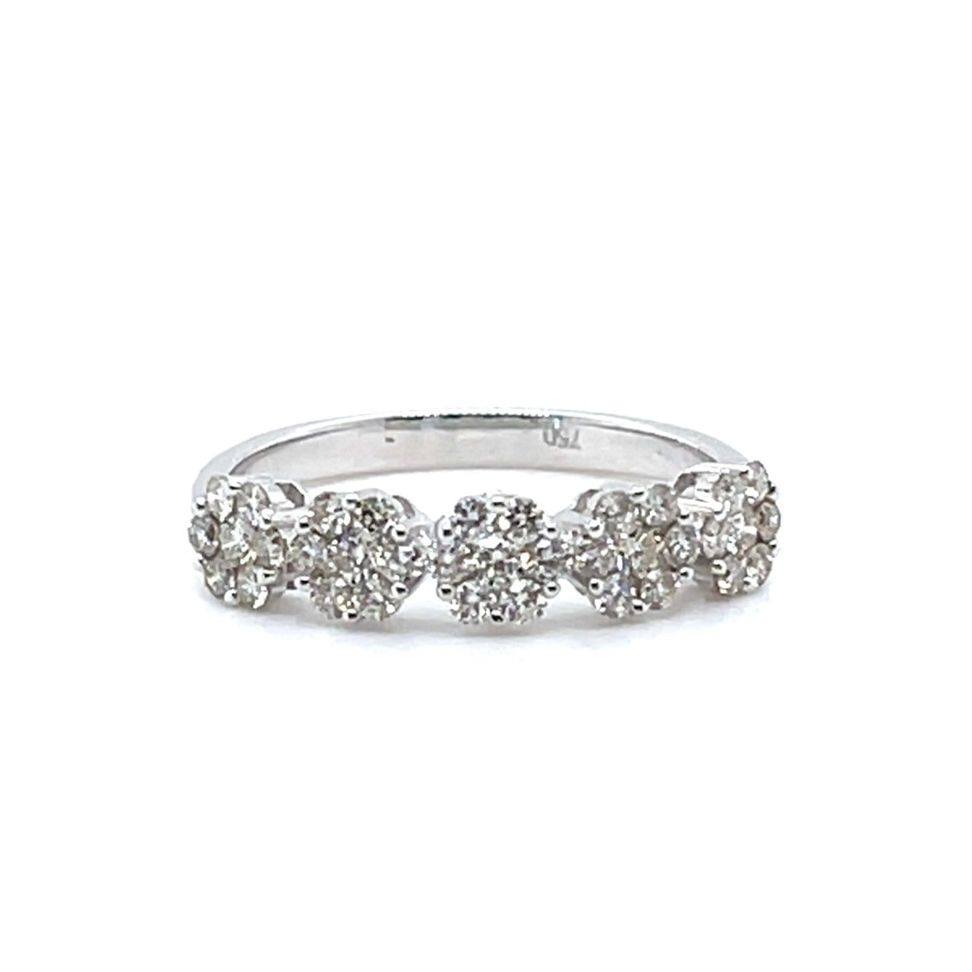 'Mia' 18ct white gold diamond cluster ring