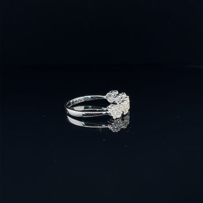 'Mia' 18ct white gold diamond cluster ring