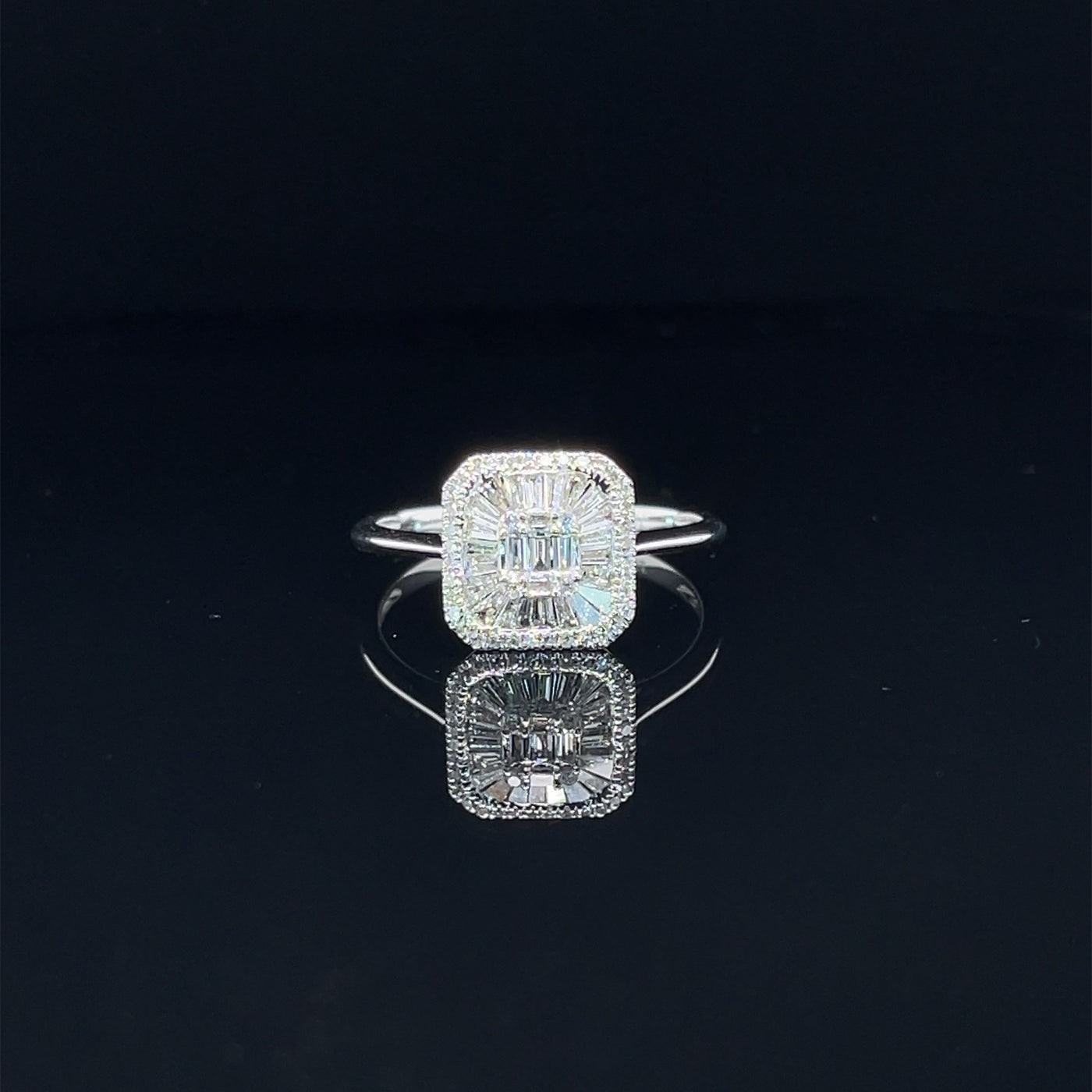 'katarina' 18ct white gold diamond cluster ring