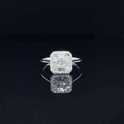 'katarina' 18ct white gold diamond cluster ring